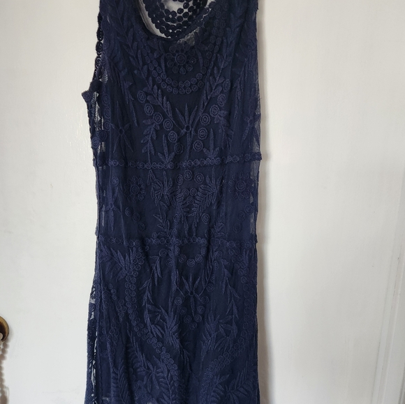 Express navy lace dress - Picture 2 of 4